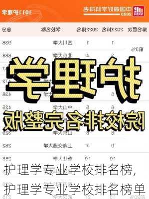 护理学专业学校排名榜,护理学专业学校排名榜单