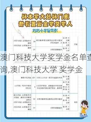 澳门科技大学奖学金名单查询,澳门科技大学 奖学金