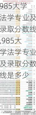 985大学法学专业及录取分数线,985大学法学专业及录取分数线是多少