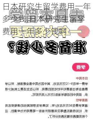 日本研究生留学费用一年多少钱,日本研究生留学费用一年多少钱啊