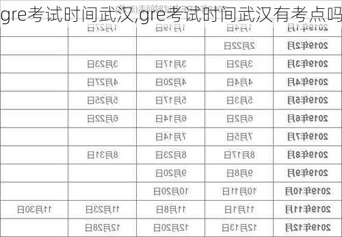 gre考试时间武汉,gre考试时间武汉有考点吗