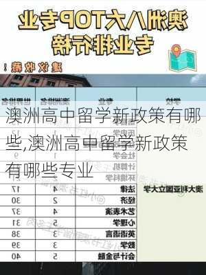 澳洲高中留学新政策有哪些,澳洲高中留学新政策有哪些专业