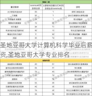 圣地亚哥大学计算机科学毕业后薪资,圣地亚哥大学专业排名