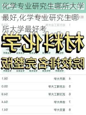 化学专业研究生哪所大学最好,化学专业研究生哪所大学最好考