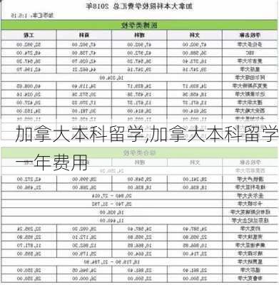 加拿大本科留学,加拿大本科留学一年费用