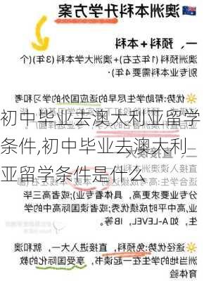 初中毕业去澳大利亚留学条件,初中毕业去澳大利亚留学条件是什么