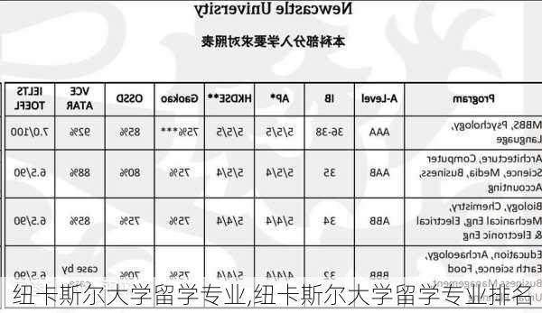 纽卡斯尔大学留学专业,纽卡斯尔大学留学专业排名