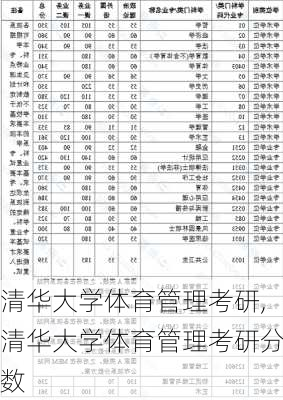 清华大学体育管理考研,清华大学体育管理考研分数