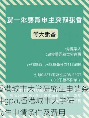 香港城市大学研究生申请条件gpa,香港城市大学研究生申请条件及费用