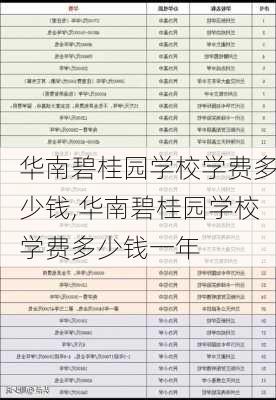 华南碧桂园学校学费多少钱,华南碧桂园学校学费多少钱一年