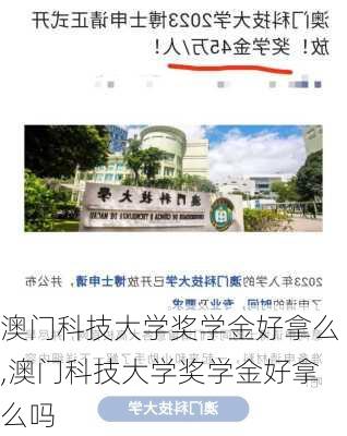 澳门科技大学奖学金好拿么,澳门科技大学奖学金好拿么吗