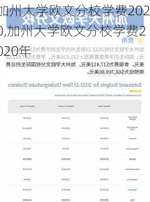 加州大学欧文分校学费2020,加州大学欧文分校学费2020年