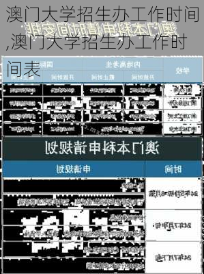 澳门大学招生办工作时间,澳门大学招生办工作时间表