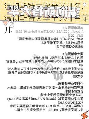 温彻斯特大学全球排名,温彻斯特大学全球排名第几