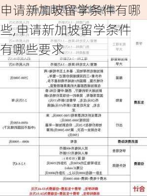 申请新加坡留学条件有哪些,申请新加坡留学条件有哪些要求