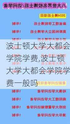 波士顿大学大都会学院学费,波士顿大学大都会学院学费一般吗