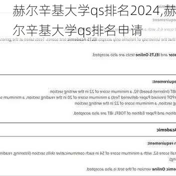 赫尔辛基大学qs排名2024,赫尔辛基大学qs排名申请