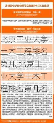 北京工业大学土木工程排名第几,北京工业大学土木工程排名第几名