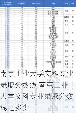 南京工业大学文科专业录取分数线,南京工业大学文科专业录取分数线是多少