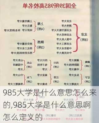 985大学是什么意思怎么来的,985大学是什么意思啊怎么定义的