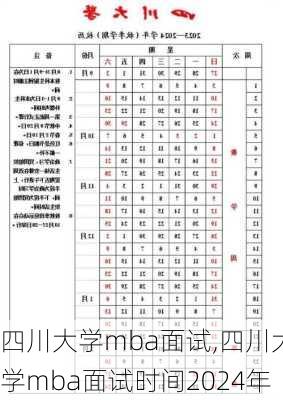 四川大学mba面试,四川大学mba面试时间2024年