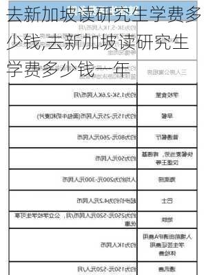 去新加坡读研究生学费多少钱,去新加坡读研究生学费多少钱一年