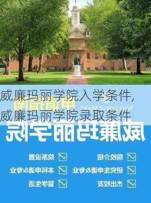 威廉玛丽学院入学条件,威廉玛丽学院录取条件