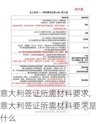 意大利签证所需材料要求,意大利签证所需材料要求是什么