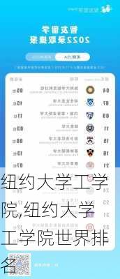 纽约大学工学院,纽约大学工学院世界排名