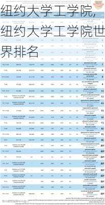 纽约大学工学院,纽约大学工学院世界排名