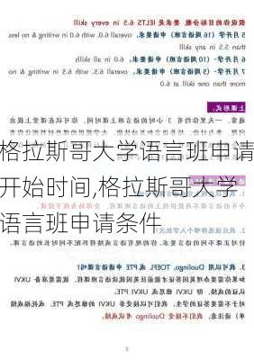 格拉斯哥大学语言班申请开始时间,格拉斯哥大学语言班申请条件