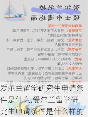 爱尔兰留学研究生申请条件是什么,爱尔兰留学研究生申请条件是什么样的