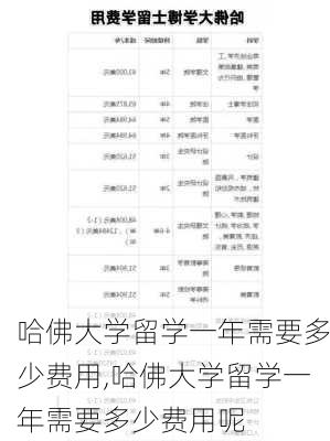 哈佛大学留学一年需要多少费用,哈佛大学留学一年需要多少费用呢