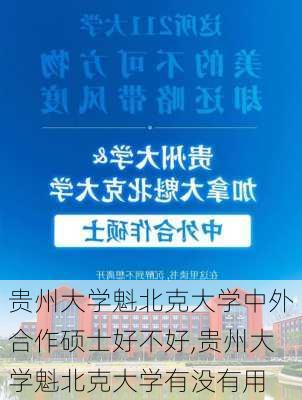 贵州大学魁北克大学中外合作硕士好不好,贵州大学魁北克大学有没有用