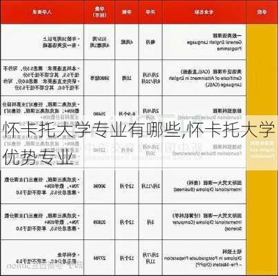 怀卡托大学专业有哪些,怀卡托大学优势专业