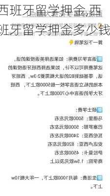 西班牙留学押金,西班牙留学押金多少钱