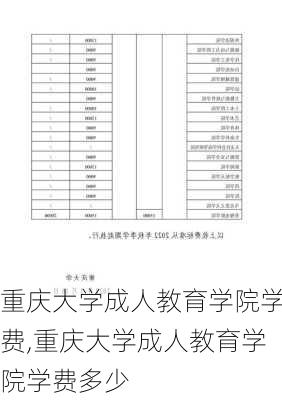 重庆大学成人教育学院学费,重庆大学成人教育学院学费多少