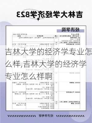 吉林大学的经济学专业怎么样,吉林大学的经济学专业怎么样啊