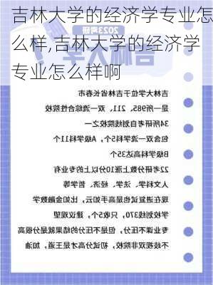 吉林大学的经济学专业怎么样,吉林大学的经济学专业怎么样啊