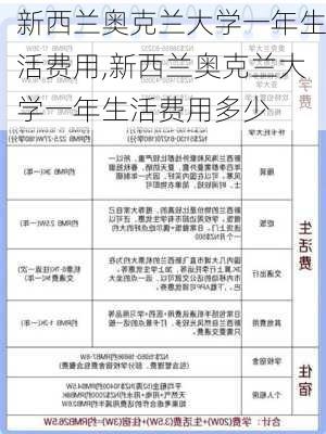 新西兰奥克兰大学一年生活费用,新西兰奥克兰大学一年生活费用多少