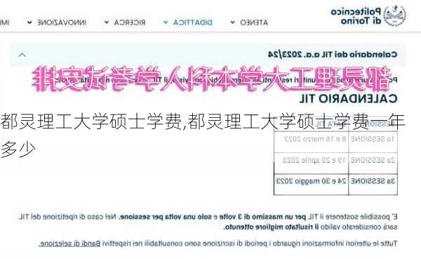 都灵理工大学硕士学费,都灵理工大学硕士学费一年多少