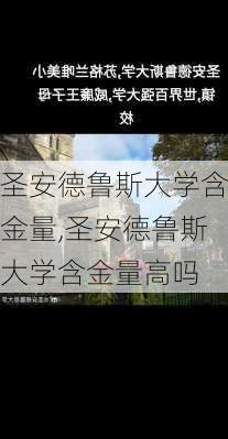 圣安德鲁斯大学含金量,圣安德鲁斯大学含金量高吗