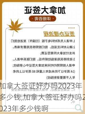 加拿大签证好办吗2023年多少钱,加拿大签证好办吗2023年多少钱啊