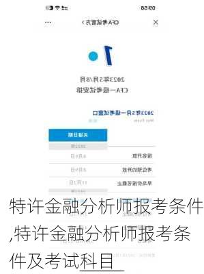 特许金融分析师报考条件,特许金融分析师报考条件及考试科目