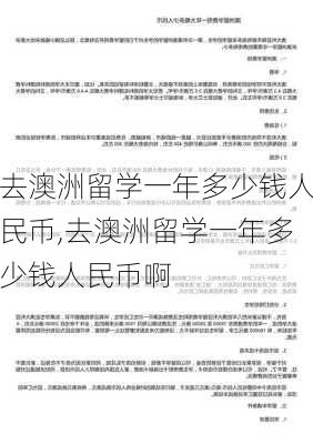 去澳洲留学一年多少钱人民币,去澳洲留学一年多少钱人民币啊