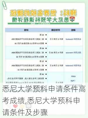 悉尼大学预科申请条件高考成绩,悉尼大学预科申请条件及步骤