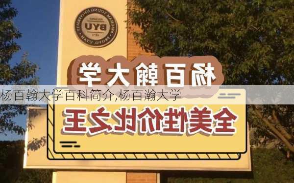 杨百翰大学百科简介,杨百瀚大学