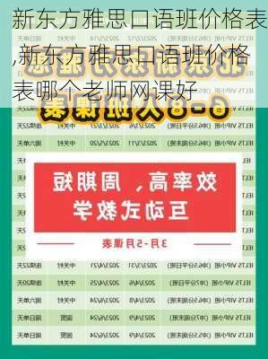 新东方雅思口语班价格表,新东方雅思口语班价格表哪个老师网课好