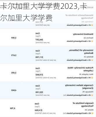 卡尔加里大学学费2023,卡尔加里大学学费