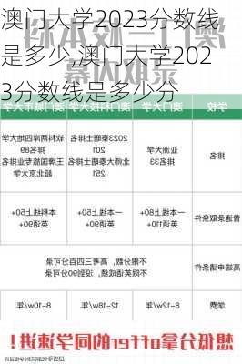 澳门大学2023分数线是多少,澳门大学2023分数线是多少分